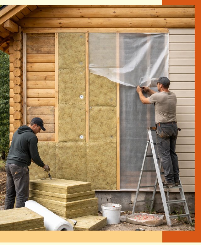 Утепление дома из бруса в Учалах от 3813 руб./м2 — работы под ключ | ТепломастерЧлы