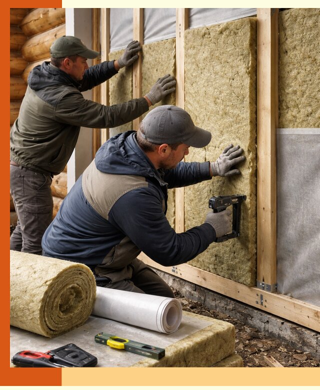 Утепление бревенчатого дома под ключ в Учалах