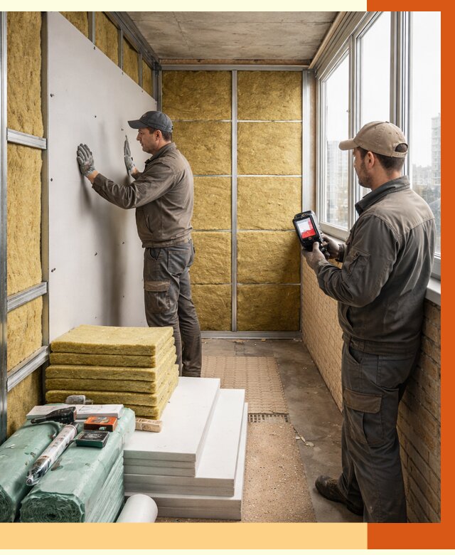 Утепление балкона в Учалах от 4575 руб. под ключ | ТепломастерЧлы