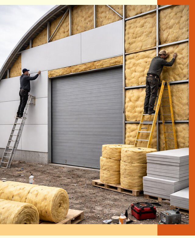 Утепление ангара пенополиуретаном в Учалах от 7320 руб./м² — комплекс от ТепломастерЧлы