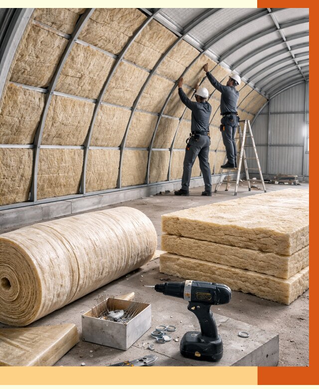 Утепление арочного ангара в Учалах от 3253 руб./м2 под ключ | ТепломастерЧлы