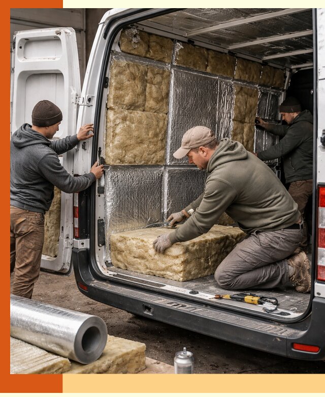 Утепление фургона в Учалах: профессиональная теплоизоляция и шумоизоляция