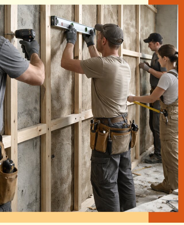 Монтаж обрешетки под утепление в Учалах от 1169 руб/м² | Заказать у ТепломастерЧлы